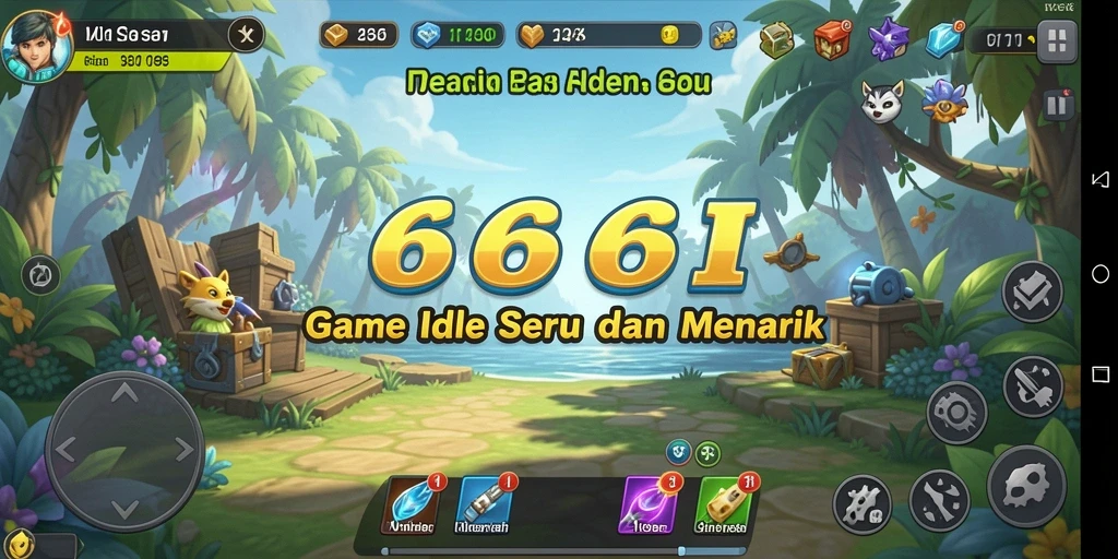 Screenshot menunjukkan gameplay menarik dari 666I dengan karakter yang aktif.