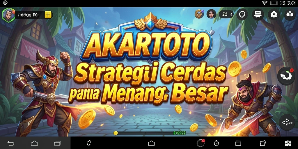 Screenshot AKARTOTO menampilkan pertandingan strategi yang intens.