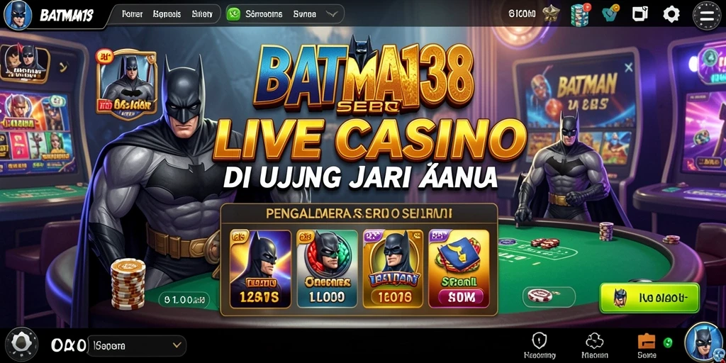 Tampilan gameplay Live Casino yang mendebarkan di BATMAN138.