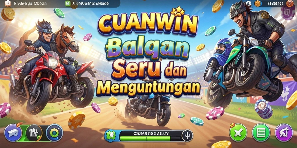 Screenshot gameplay CUANWIN dengan aksi balap yang intens.