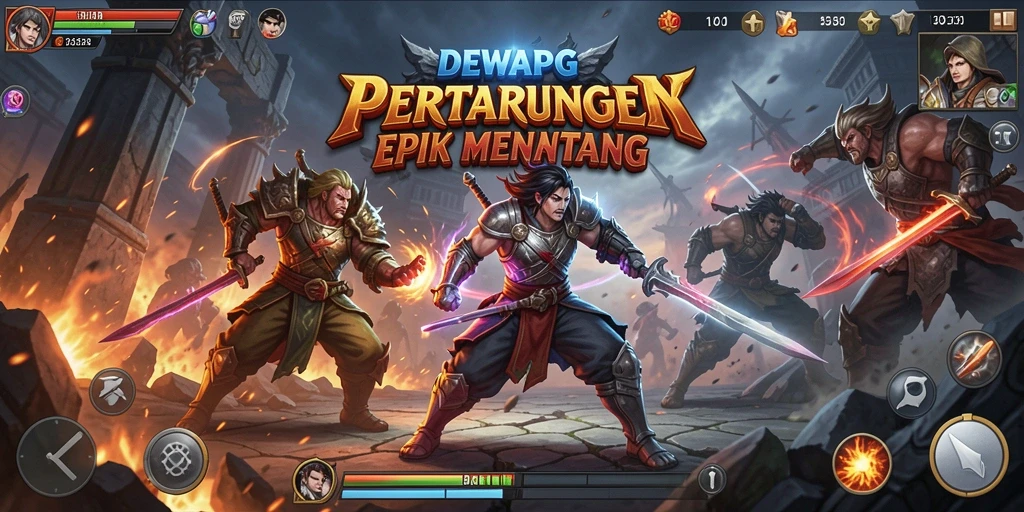 Tampilan menarik dari gameplay pertarungan seru DEWAPG.
