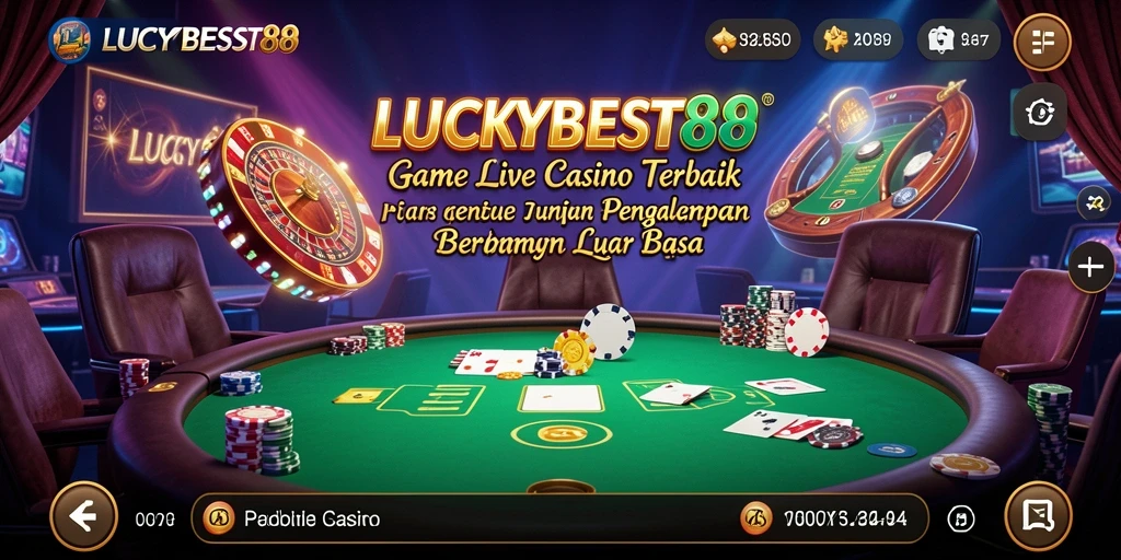 Gameplay Live Casino LUCKYBEST88 dengan dealer profesional dan interaksi antar pemain.