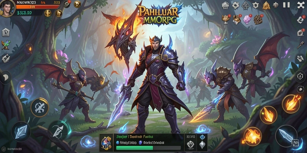 Screenshot gameplay MAXWIN303 menampilkan aksi seru dalam petualangan MMORPG.