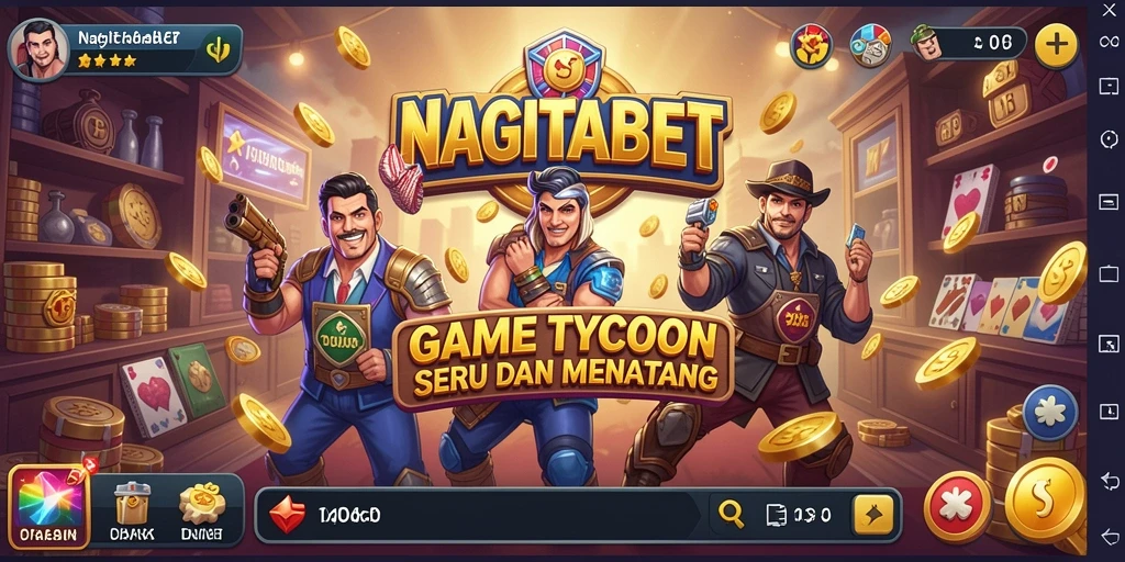 Tampilan menarik dari gameplay NAGITABET dalam mengelola bisnis Tycoon.